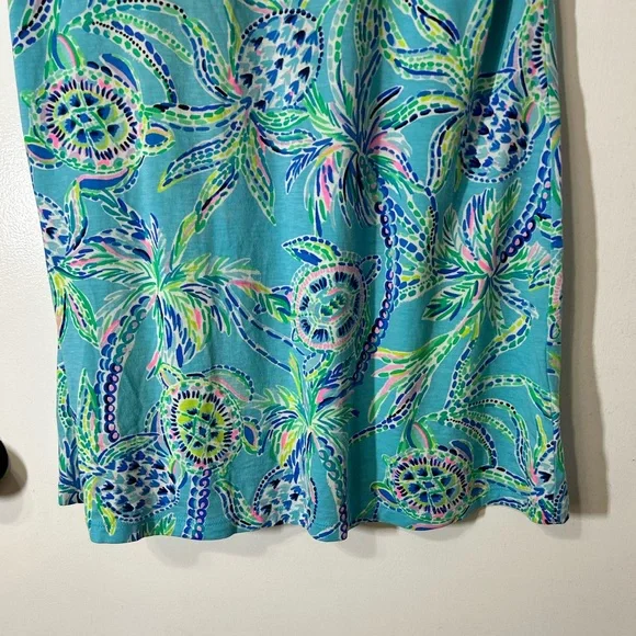 Lilly Pulitzer Kimi Swing Dress Resortwear Vacation Bermuda Blue Turtle Sz M - Picture 5 of 12
